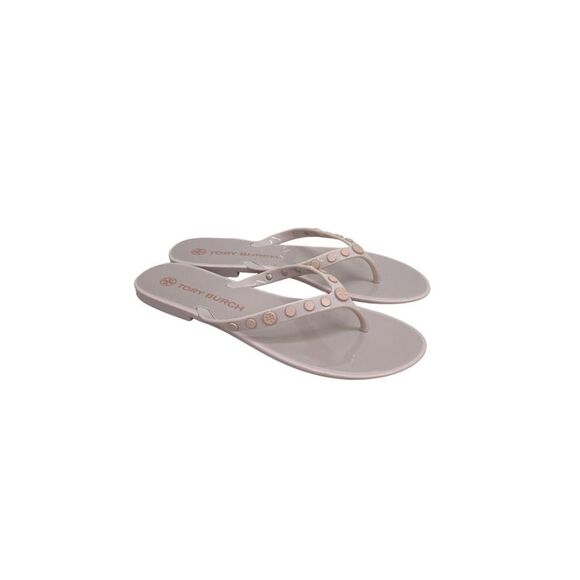 NWT TORY BURCH Womens Purple Comfort Round Toe Slip On Thong Sandals Shoes 5 - Picture 1 of 4